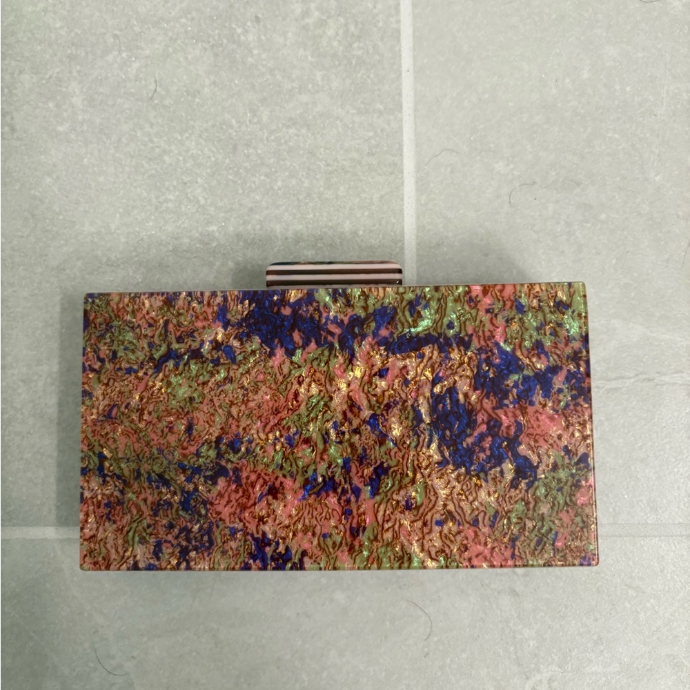 Multicolor Abstract Clutch